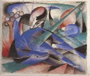 Franz Marc Horse Asleep (mk34) oil on canvas